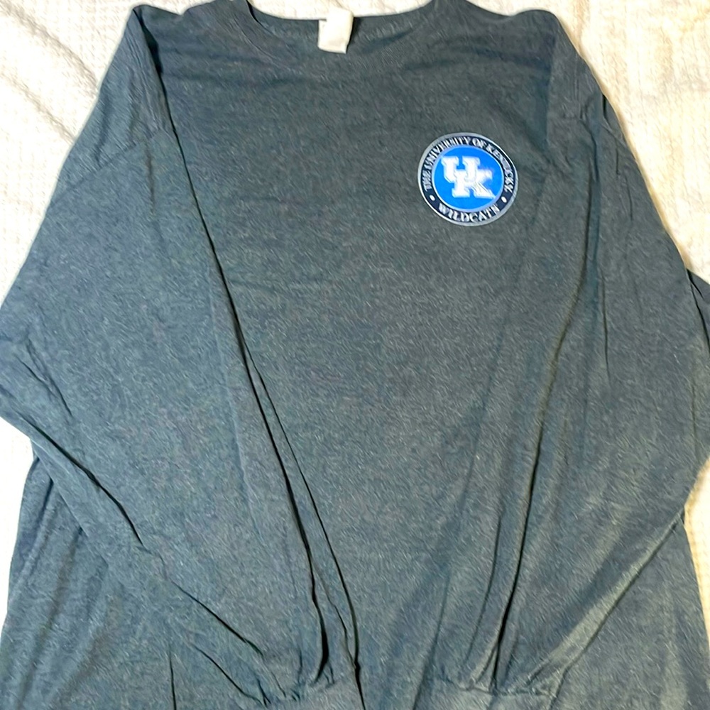 Gildan gray long sleeve t-shirt